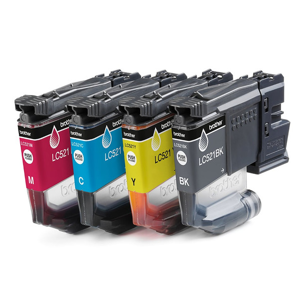 Brother Genuine Ink Cartridge Multipack CMYK Black Cyan Magenta Yellow Pack of 4