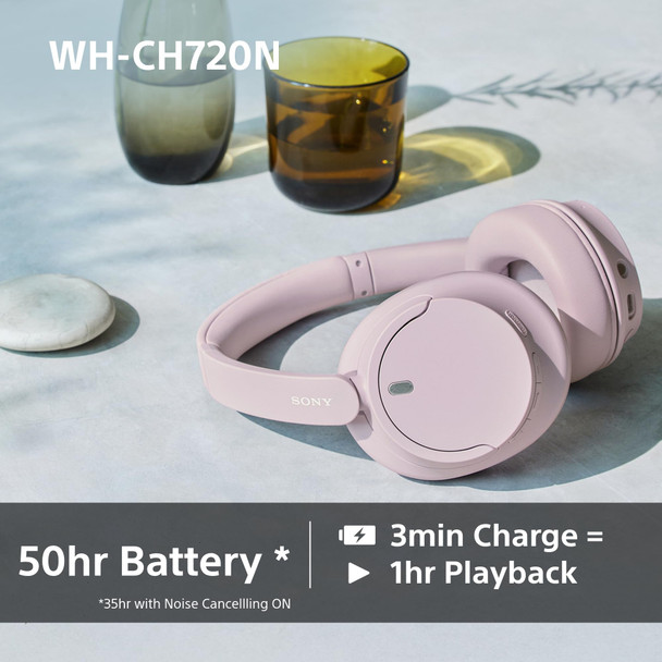 Sony WH-CH720N Wireless Noise Cancelling Over-Ear Bluetooth Headphones - Black