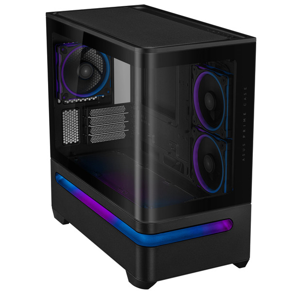 ASUS Prime AP202 ARGB Panoramic Curved Glass Micro-ATX PC Gaming Case Black