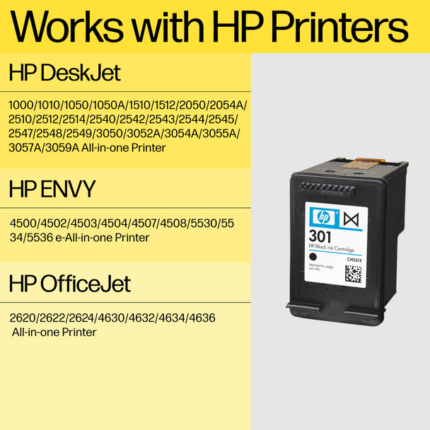 HP 301XL High Yield Tri-Colour Original Ink Cartridge DeskJet Envy OfficeJet
