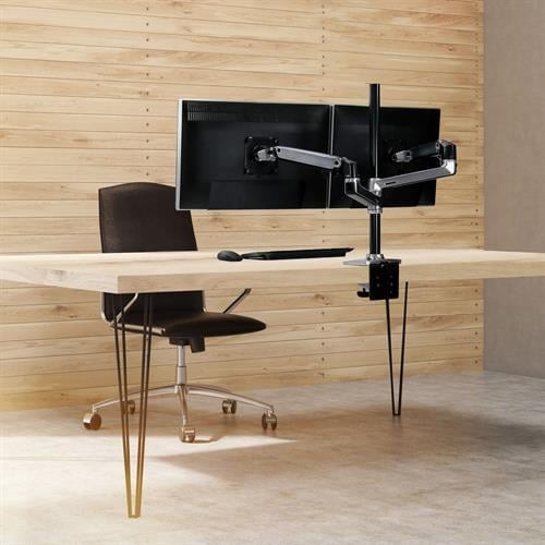Ergotron LX Dual Stacking Monitor Arm Tall Pole Desk Mount for 2 Screens to 40"