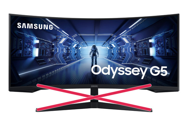 Samsung Odyssey G5 G55T 34" Curved Gaming Monitor UWQHD 3440x1440 165Hz NO STAND