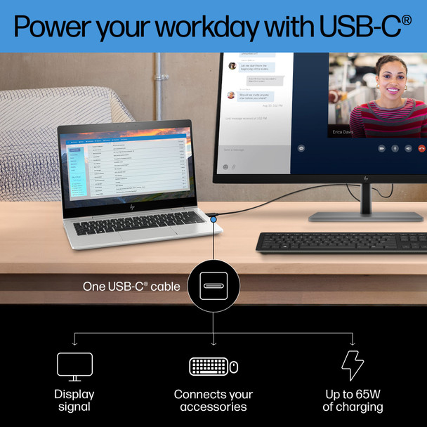 HP E32k G5 31.5" 4K UHD IPS USB-C Docking Monitor 60Hz Built-in Speakers RJ45