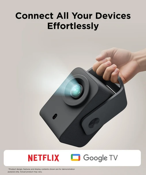 TCL C1 Smart Projector Full HD 1080p Portable Home Cinema Google TV Netflix 120" – image 2