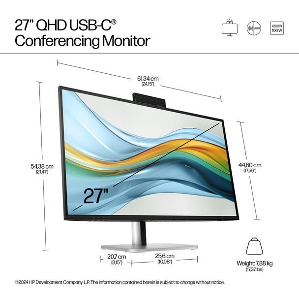 HP Series 5 Pro 27" QHD 1440p USB-C Conferencing Monitor 100Hz IPS 5MP 527pm