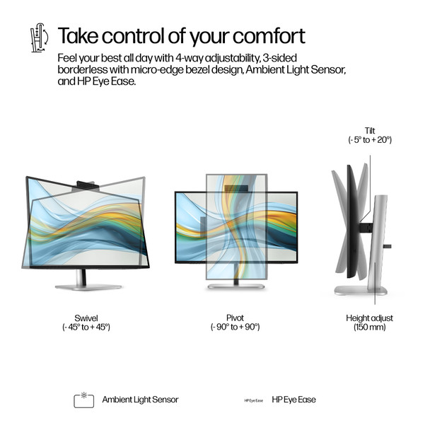HP Series 5 Pro 27" QHD 1440p USB-C Conferencing Monitor 100Hz IPS 5MP 527pm