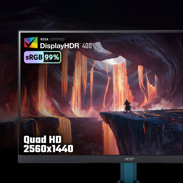Acer Nitro 27" QHD 240Hz 0.5ms IPS Gaming Monitor 2560x1440 FreeSync HDR