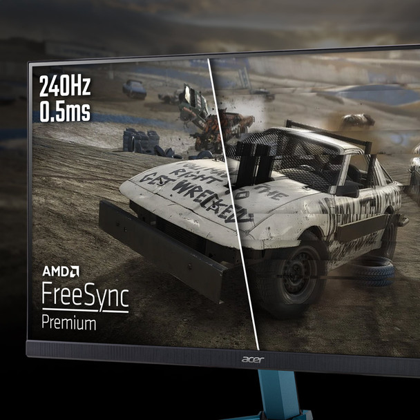Acer Nitro 27" QHD 240Hz 0.5ms IPS Gaming Monitor 2560x1440 FreeSync HDR