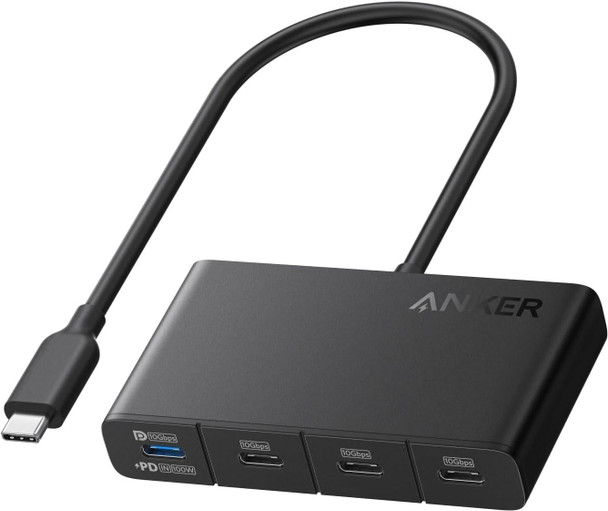 Anker USB-C Display Hub 4-in-1 10Gbps Multiport Adapter 4K 60Hz 100W PD Gray