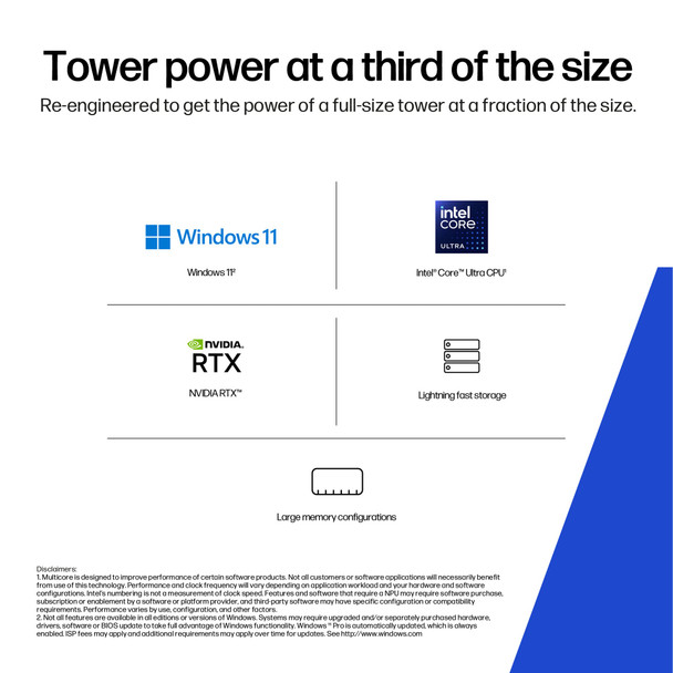 HP Z2 SFF G1i Workstation Intel Core Ultra 7 265 32GB 1TB SSD RTX A1000 Win 11