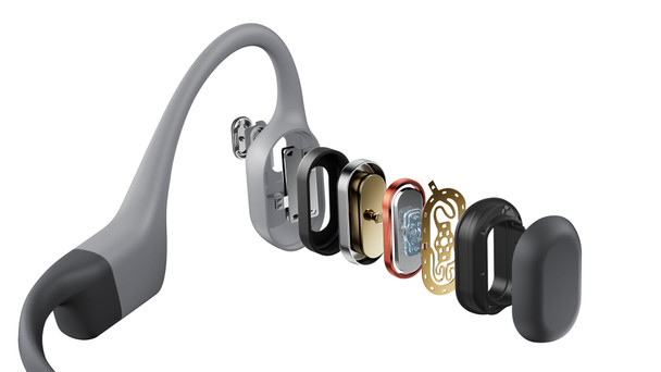 SHOKZ OpenSwim Pro Bone Conduction Wireless Bluetooth Swimming Headphones Grey
