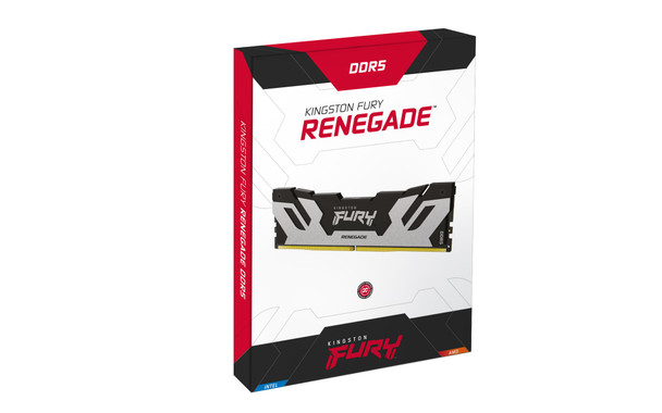 Kingston FURY Renegade KF572C38RSK2-32 32GB (2x 16GB) U-DIMM System Memory, 7200MHz, DDR5, Silver, Intel XMP