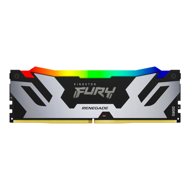 Kingston FURY Renegade KF564C32RSAK2-32 32GB (2x 16GB) U-DIMM System Memory, 6400MHz, DDR5, CL32, Silver, RGB, Intel XMP