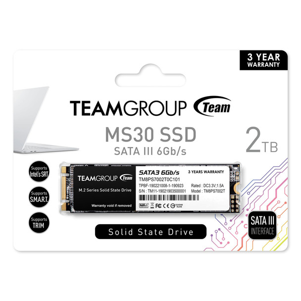 Team MS30 (TM8PS7002T0C101) 2TB, M.2 Sata Interface, PCIe Gen3 – image 3