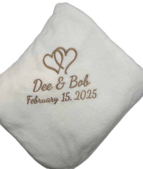 Plush Wedding Blanket White