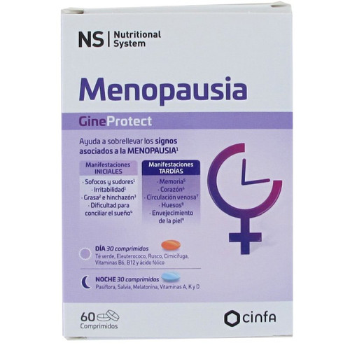 CINFA NS MENOPAUSIA GINEPROTECT DÍA Y NOCHE 60 COMPRIMIDOS