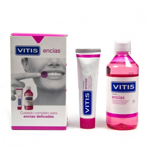 Vitis encías pack pasta dentífrica 100 mL + colutorio 500 mL