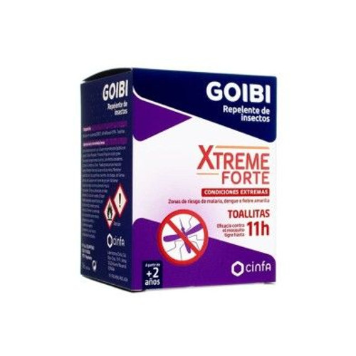 Goibi antimosquitos xtreme toallitas. 16 UDS.