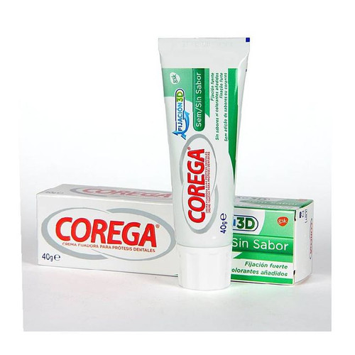 Corega crema extra fuerte sin sabor adhesivo prótesis dental (b)