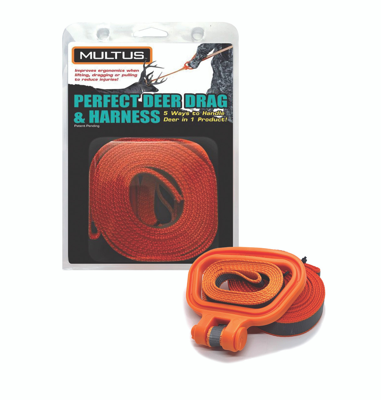 Perfect Deer Drag & Harness with Orange Handle