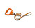 Universal Dog Leash Handle in Orange