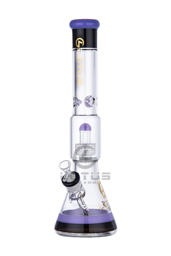 Lotus  Glass water pipes with Tyre percs  16"  14mm F