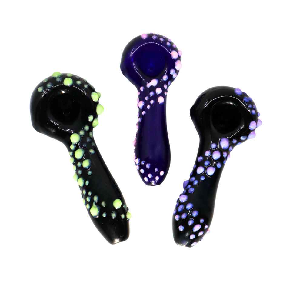 4" Color Tube Glow Marble Spoon