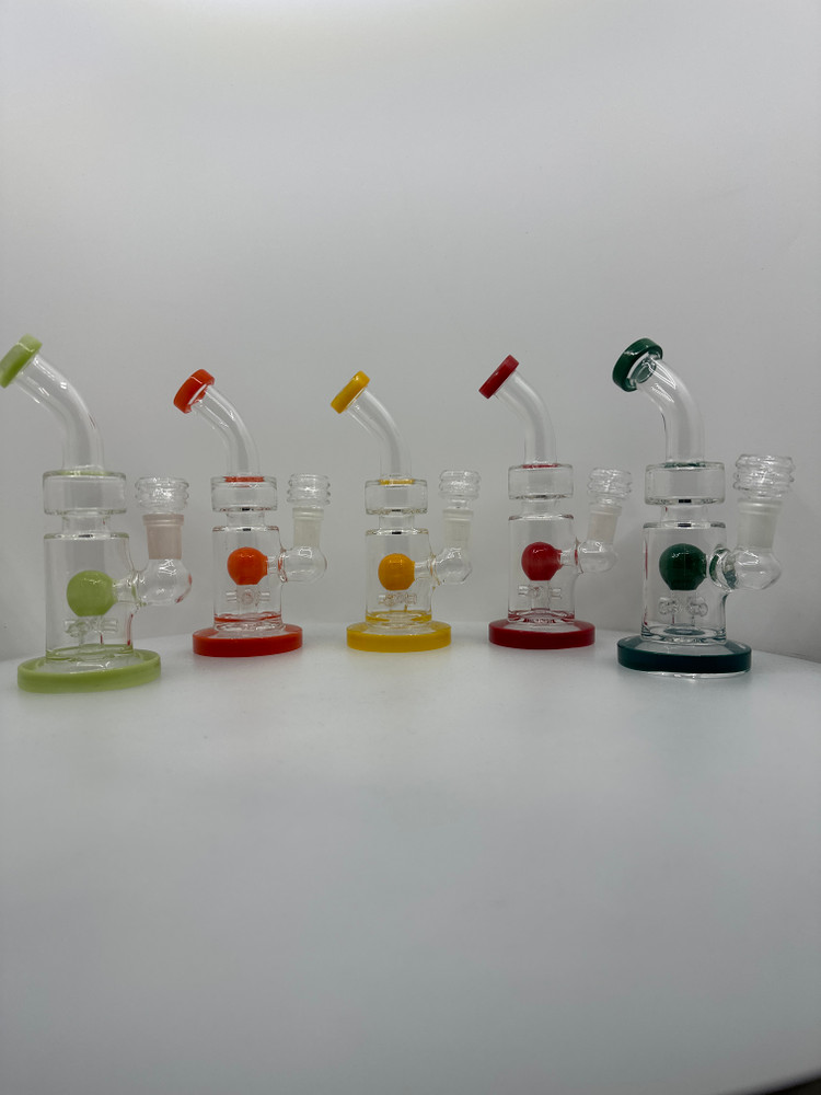 8” Ball Perc Multicolored Water Pipe