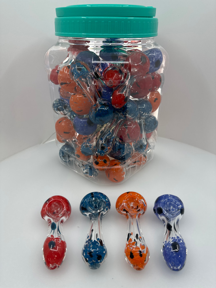 3” American Frit color Spoon  (50 Counts)