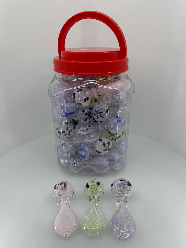 3” Flat Mouth Color Rim Spoon  (50 Counts)