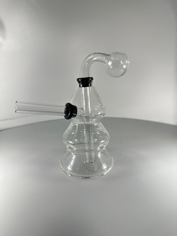 Triple Round Clear OB Water Pipe