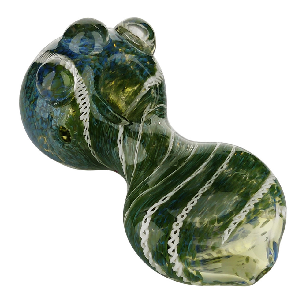 Green Tadpole Glass Pipe