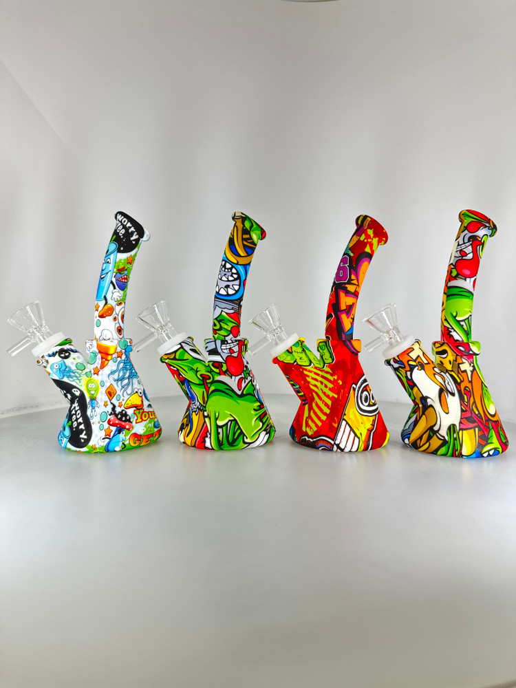 Water Transfer Printing Silicone Water Pipe