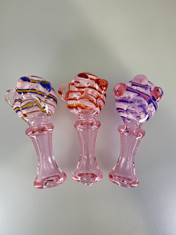 4” Pink Marble Spoon