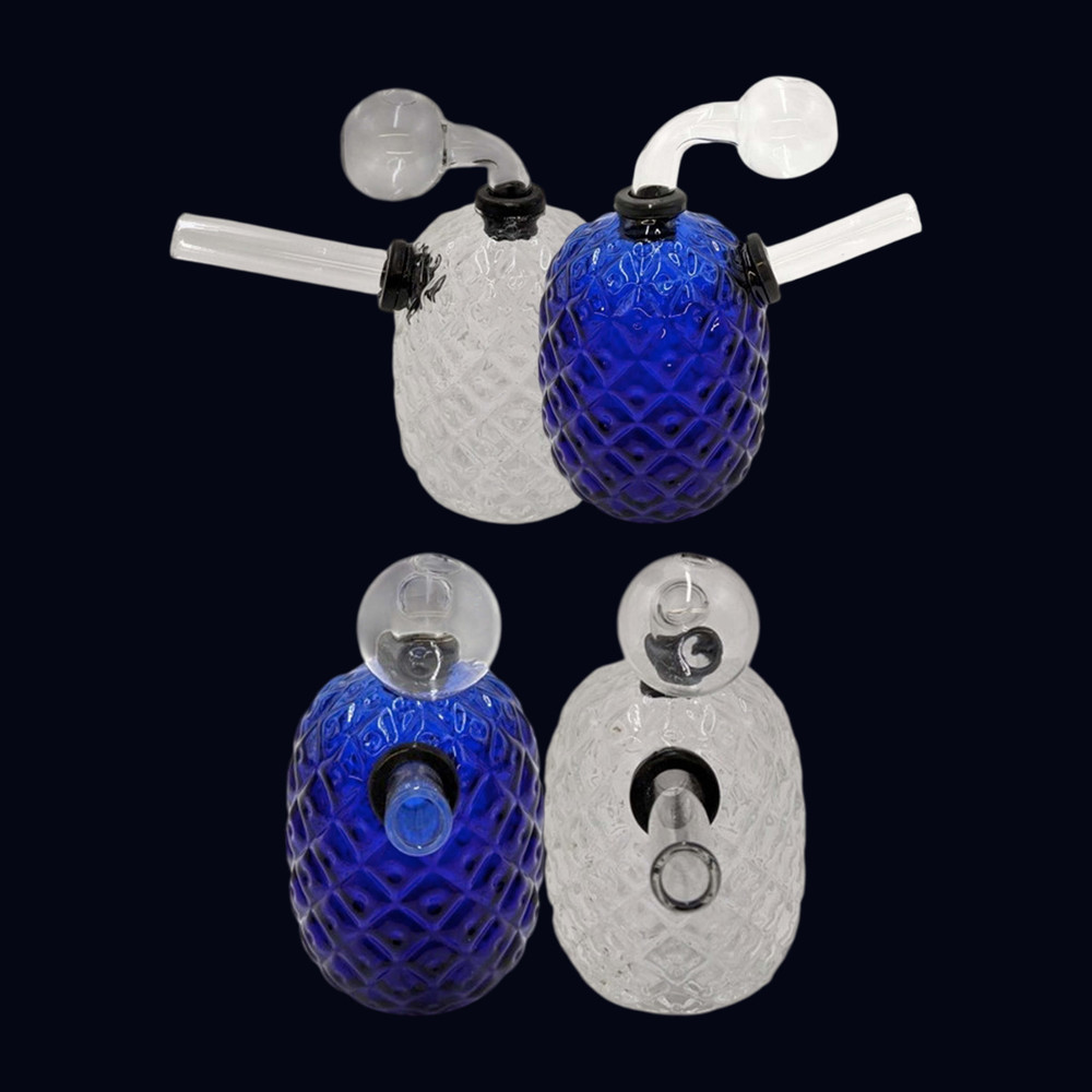 Multi Colored Glass Pineapple Oil Burner Rig