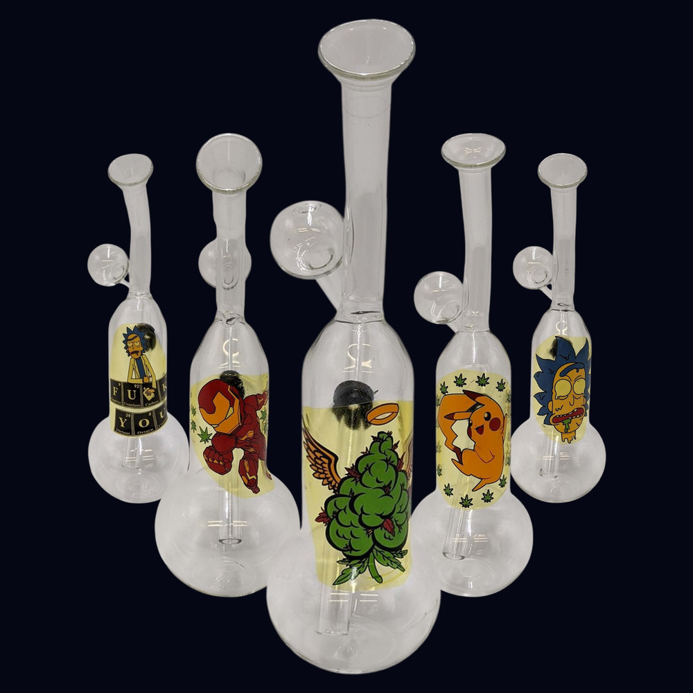Glass Bottle Oil Burner Bubbler Rig