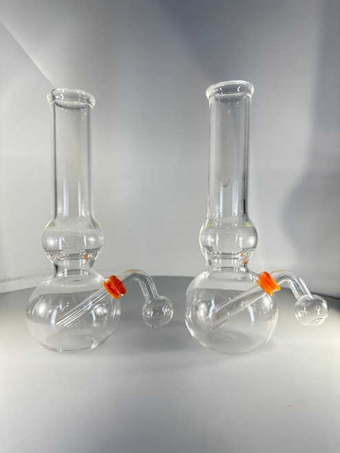 8” Double Ball Clear OB Water Pipe