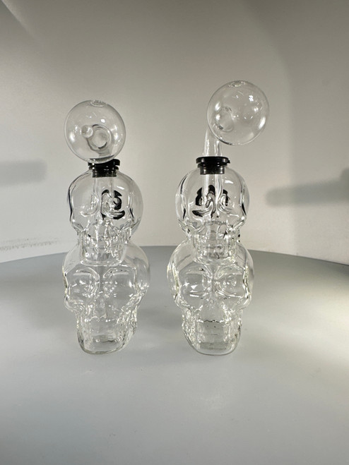 Clear Skull OB Water Pipe