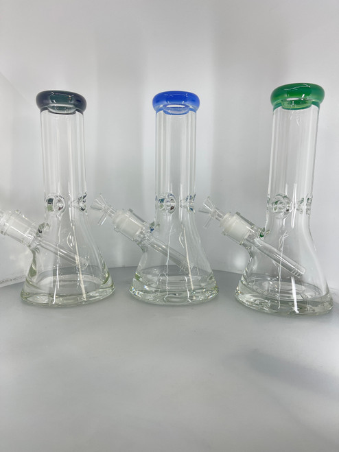 10” 9MM Thick Bottom One-Tone Beaker Bong