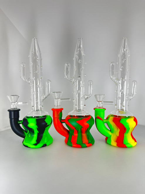 Cactus  Silicon Water Pipe