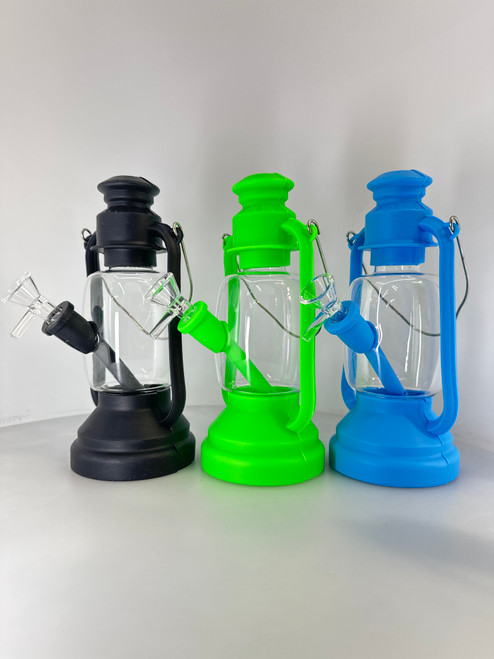 Lantern Shape Silicon Glass Water Pipe Bong