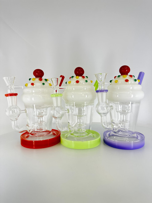 8” Fancy Cupcake Water Pipe Bong
