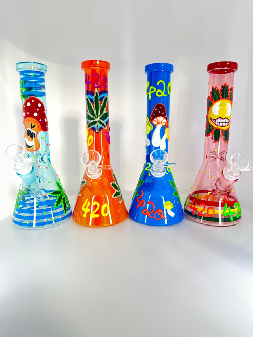 10” Charater Glow In The Dark Water Pipe Bong