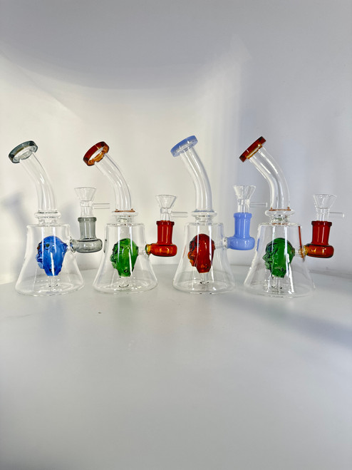 7” Skull Perc Bend Water Pipe