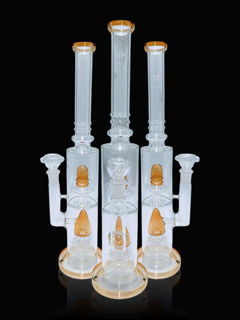 Lotus Glass 16 Inch Assorted Color Glass Bong with UFO Percolator