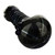 Black Gold Ribbed Glass Pipe