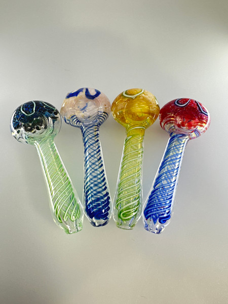 4” Color Spiral Grit Head Spoon