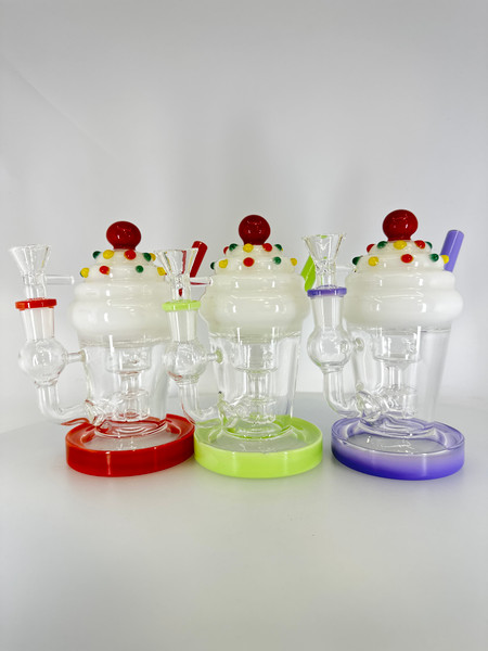 8” Fancy Cupcake Water Pipe Bong