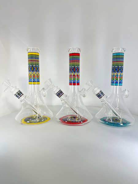 10” Diamond Knot Printed Water Pipe Bongs