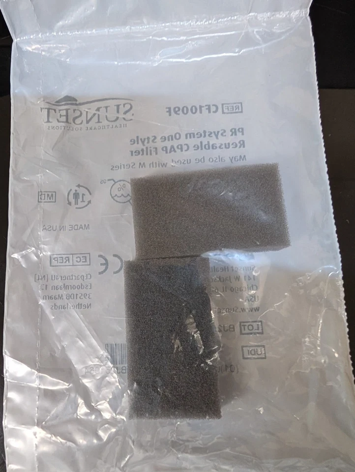 PR System One Style Reusable CPAP Filter Quantity: 2 Filters per Pack | New & Sealed